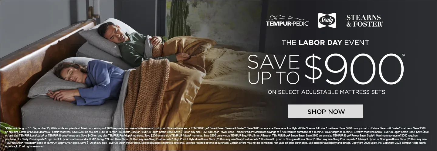 Tempurpedic, Sealy, Stearn's & Foster